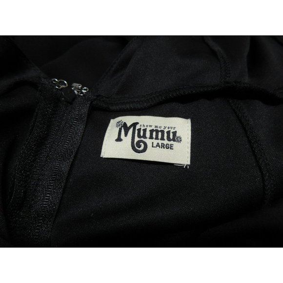 Show Me Your Mumu‎ black chiffon Jenn maxi bridesmaid dress - Picture 6 of 11